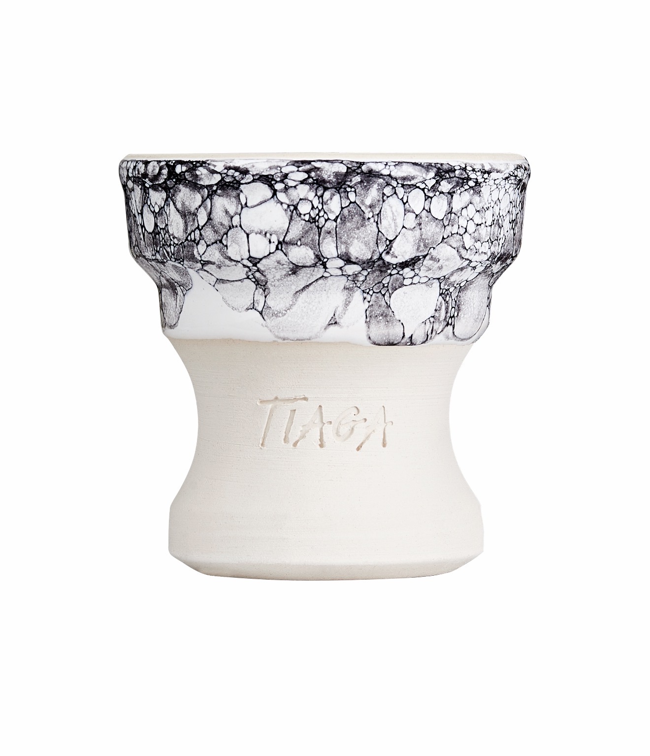 Tiaga Hookah - Flash Bowl - Black and White - ראש פרמיום לנרגילה