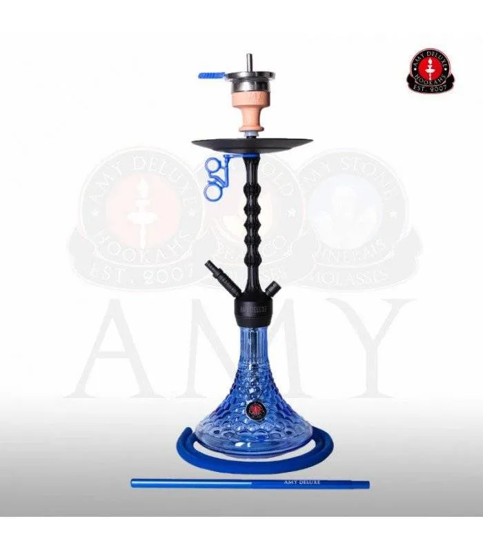 Amy Delux - 072.02 -Alu Antique Black Blue - נרגילה