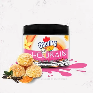 Hookain 60g - Orojina RR - טבק פרמיום לנרגילה בטעם עוגיות קראנץ עם תפוז ווניל